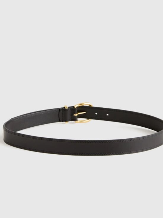 NWT Quince Allegra European Leather Belt in Black Size Medium main image 4